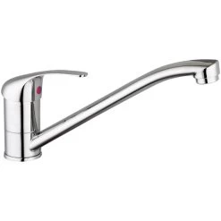 Spültisch-Einhebelmischer, Messing, Glänzend, ⅜", Inkl. Ablaufgarnitur