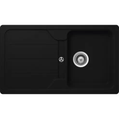 Küchenspüle, Formhaus D-100 Onyx, Granit | Komposit | Quarz, 86 X 50