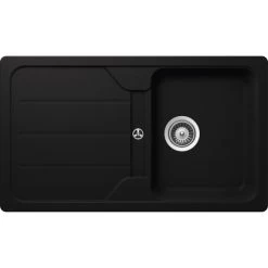 Küchenspüle, Formhaus D-100 Nero, Granit | Komposit | Quarz, 86 X 50