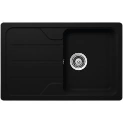 Küchenspüle, Formhaus D-100S Nero, Granit | Komposit | Quarz, 78 X 50