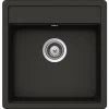 Küchenspüle, Nemo N-100S Asphalt, Granit | Komposit | Quarz, 49 X 51