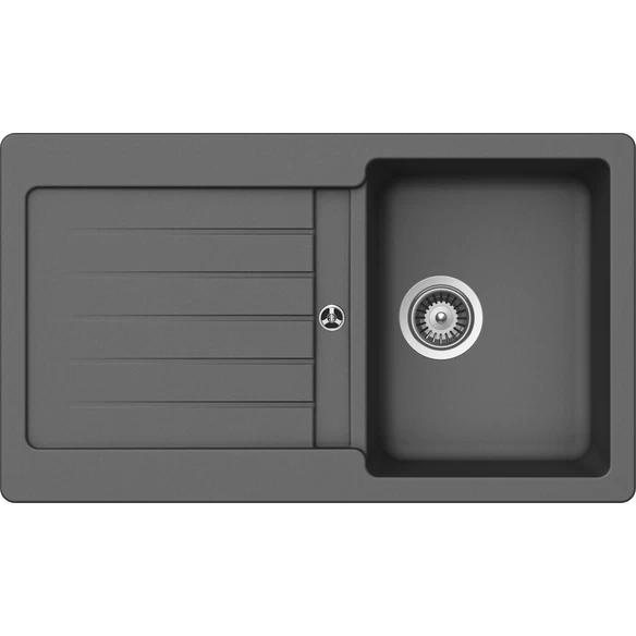 Küchenspüle, Cristalite Typos D-100 Croma, Granit | Komposit | Quarz, 86 X 50