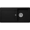 Küchenspüle, Cristalite Typos D-100S Nero, Granit | Komposit | Quarz, 86 X 43,5
