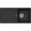 Küchenspüle, Cristalite Typos D-100S Asphalt, Granit | Komposit | Quarz, 86 X 43,5