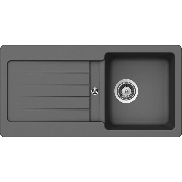 Küchenspüle, Cristalite Typos D-100S Croma, Granit | Komposit | Quarz, 86 X 43,5