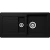 Küchenspüle, Cristalite Typos D-150S Nero, Granit | Komposit | Quarz, 86 X 43,5