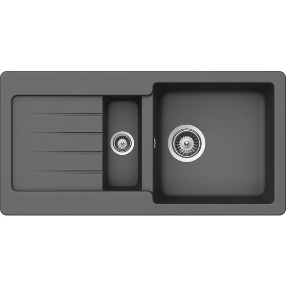 Küchenspüle, Cristalite Typos D-150S Croma, Granit | Komposit | Quarz, 86 X 43,5