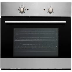 Einbau-Backofen, 54 L, Blech, Schwarz|silberfarben