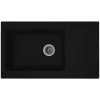 Einbauspüle, Schwarz, Verbundstoff-Mineralstoff-Glasfasern/Kunstharz