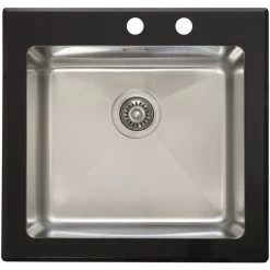 Glasspüle, Schwarz, Glas