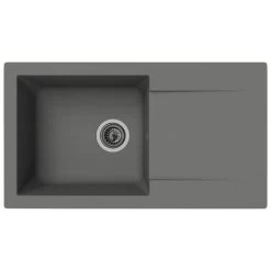 Einbauspüle, Betongrau, Verbundstoff-Mineralstoff-Glasfasern/Kunstharz