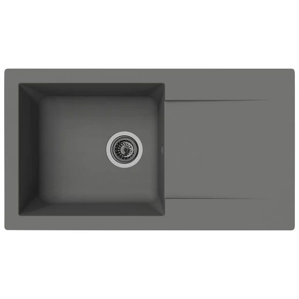 Einbauspüle, Betongrau, Verbundstoff-Mineralstoff-Glasfasern/Kunstharz