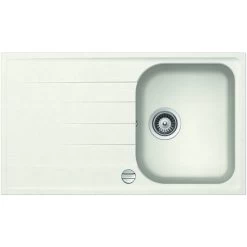 Einbauspüle, Weiß, Quarzsand/Kunstharz