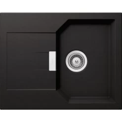 Küchenspüle »Manhattan D-100XS-A«, Nero, Rechteckig, Granit/Komposit-Kunststein/Quarzstein