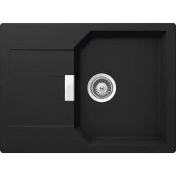 Küchenspüle »Manhattan D-100S-A«, Onyx, Rechteckig, Granit/Komposit-Kunststein/Quarzstein