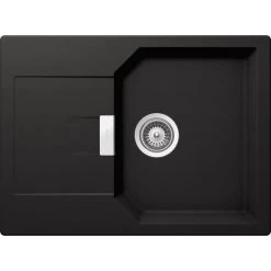Küchenspüle »Manhattan D-100S-A«, Nero, Rechteckig, Granit/Komposit-Kunststein/Quarzstein