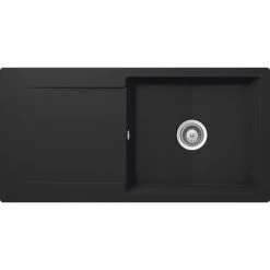 Küchenspüle »Epure D-100L-A«, Onyx, Rechteckig, Granit/Komposit-Kunststein/Quarzstein