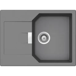 Küchenspüle »Manhattan D-100S-A«, Croma, Rechteckig, Granit/Komposit-Kunststein/Quarzstein