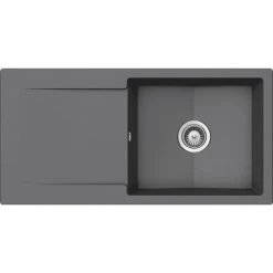 Küchenspüle »Epure D-100L-A«, Croma, Rechteckig, Granit/Komposit-Kunststein/Quarzstein