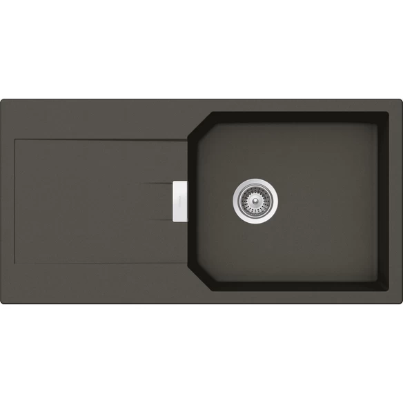 Küchenspüle »Manhattan D-100L-A«, Asphalt, Rechteckig, Granit/Komposit-Kunststein/Quarzstein