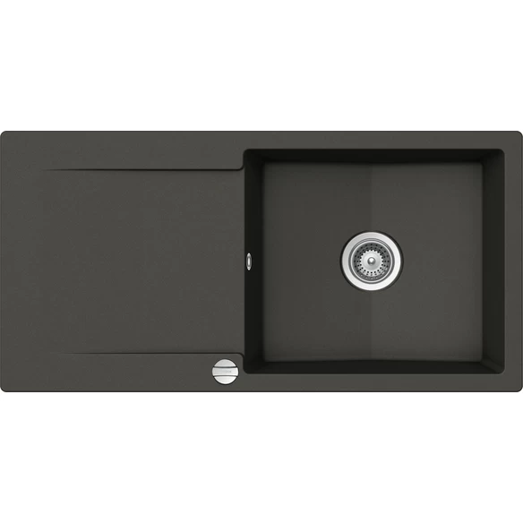 Küchenspüle »Epure D-100L-A«, Asphalt, Rechteckig, Granit/Komposit-Kunststein/Quarzstein