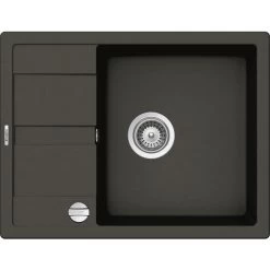 Küchenspüle »Manhattan D-100-A«, Asphalt, Rechteckig, Granit/Komposit-Kunststein/Quarzstein