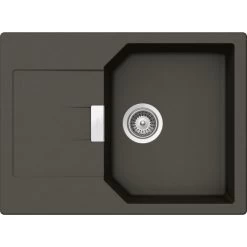 Küchenspüle »Manhattan D-100S-A«, Asphalt, Rechteckig, Granit/Komposit-Kunststein/Quarzstein