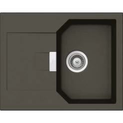 Küchenspüle »Manhattan D-100XS-A«, Asphalt, Rechteckig, Granit/Komposit-Kunststein/Quarzstein