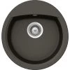 Küchenspüle »Manhattan R-100-A«, Asphalt, Rund, Granit/Komposit-Kunststein/Quarzstein