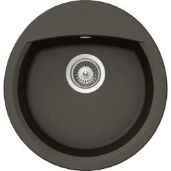 Küchenspüle »Manhattan R-100-A«, Asphalt, Rund, Granit/Komposit-Kunststein/Quarzstein
