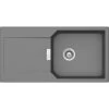 Küchenspüle »Manhattan D-100L-A«, Croma, Rechteckig, Granit/Komposit-Kunststein/Quarzstein