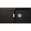 Küchenspüle »Manhattan D-100L-A«, Nero, Rechteckig, Granit/Komposit-Kunststein/Quarzstein