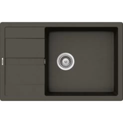 Küchenspüle »Manhattan D-100LS-A«, Asphalt, Rechteckig, Granit/Komposit-Kunststein/Quarzstein