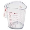 Leifheit Messbecher, Transparent/rot, Kunststoff