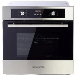 Einbau-Backofen, 70 L, Edelstahl|glas, Edelstahlfarben|schwarz