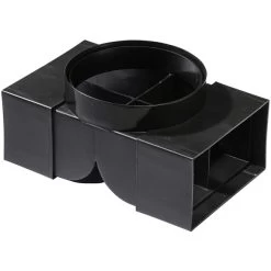 Universal-Abluftweiche, Kunststoff, Schwarz