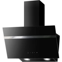 Dunstabzugshaube, Motorleistung: 203 W, Edelstahl/Glas, Schwarz