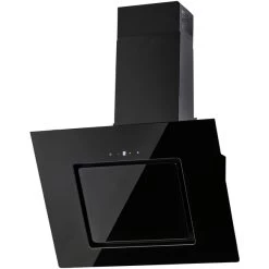 Dunstabzugshaube, Motorleistung: 68 W, Edelstahl/Glas, Schwarz