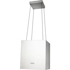 Dunstabzugshaube, Motorleistung: 114 W, Edelstahl, Weiß