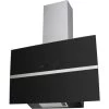 Dunstabzugshaube, Motorleistung: 73 W, Edelstahl/Glas, Schwarz