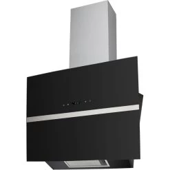 Dunstabzugshaube, Motorleistung: 597 W, Edelstahl/Glas, Schwarz