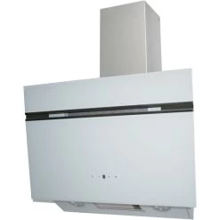 Dunstabzugshaube, Motorleistung: 168 W, Edelstahl/Glas, Weiß