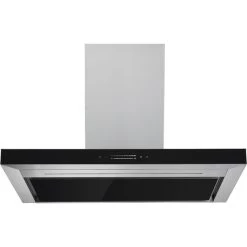 Dunstabzugshaube, Motorleistung: 114 W, Edelstahl, Schwarz