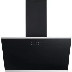 Dunstabzugshaube, Motorleistung: 75 W, Edelstahl/Glas, Schwarz