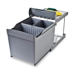 Abfalleimer, Aluminiumfarben