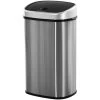 HOMCOM Mülleimer, Edelstahl/Kunststoff, 58 Liter