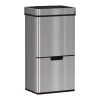 HOMCOM Mülleimer, Edelstahl/Kunststoff, 72 Liter
