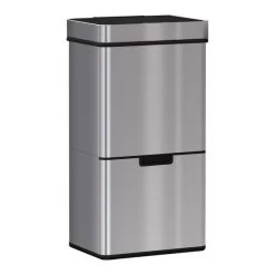 HOMCOM Mülleimer, Edelstahl/Kunststoff, 72 Liter