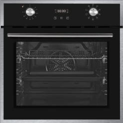 Einbau-Backofen, 70 L, Glas/Edelstahl, Schwarz