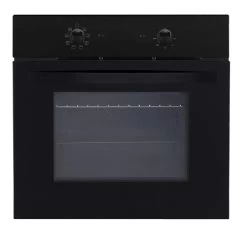 Einbau-Backofen, 54 L, Glas, Schwarz